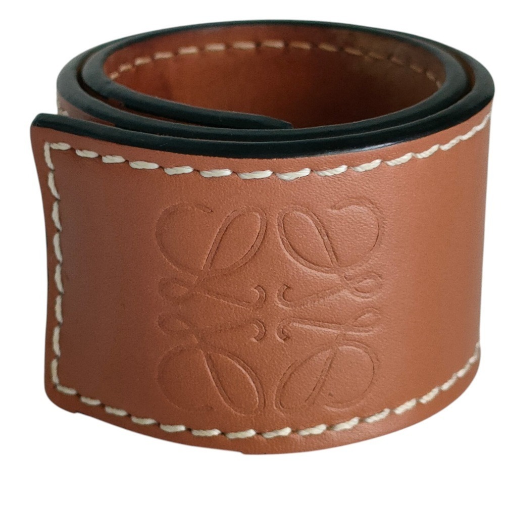 LOEWE Brown Leather Charm Bracelet
